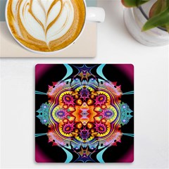 Pink Florales Muster Uv Print Square Tile Coaster  by 2607694c