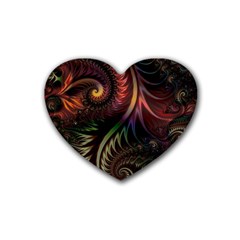 Fractal 1 Rubber Coaster (heart) by 2607694c