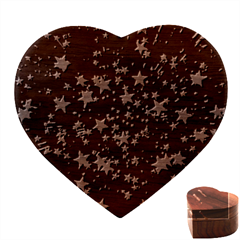 Christmas Star Gloss Lights Light Heart Wood Jewelry Box by Ket1n9