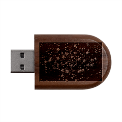 Christmas Star Gloss Lights Light Wood Oval Usb Flash Drive by Ket1n9