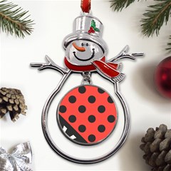 Abstract-bug-cubism-flat-insect Metal Snowman Ornament by Ket1n9