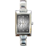 Science Formulas Rectangle Italian Charm Watch Front