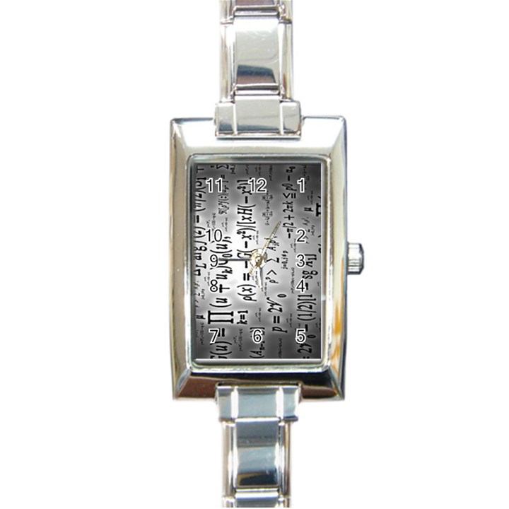 Science Formulas Rectangle Italian Charm Watch