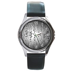 Science Formulas Round Metal Watch by Ket1n9