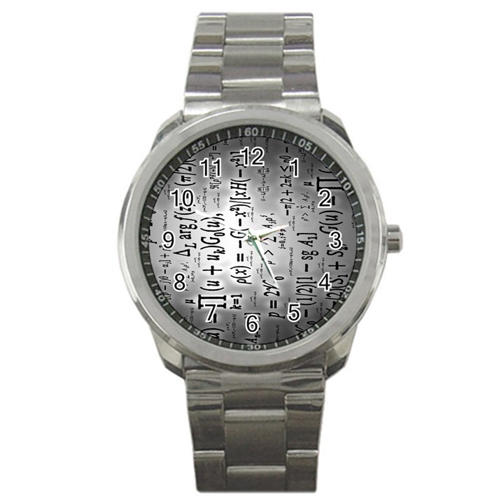 Science Formulas Sport Metal Watch