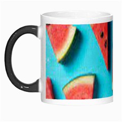 Watermelon Blue Background Morph Mug by Azkajaya