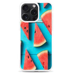 Watermelon Blue Background Iphone 15 Pro Max Tpu Uv Print Case by Azkajaya