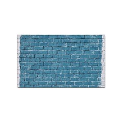 White And Blue Brick Wall Sticker Rectangular (100 Pack) by Azkajaya