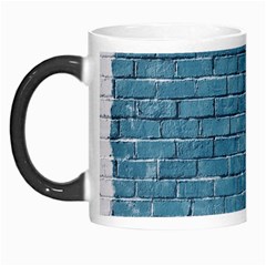 White And Blue Brick Wall Morph Mug by Azkajaya