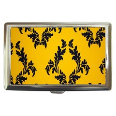 Yellow Regal Filagree Pattern Cigarette Money Case by Azkajaya