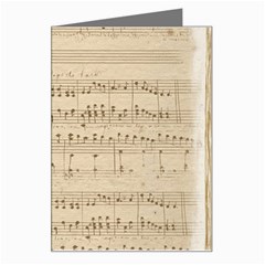 Vintage Beige Music Notes Greeting Card by Loisa77