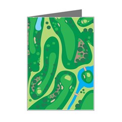 Golf Course Par Green Mini Greeting Card by Loisa77