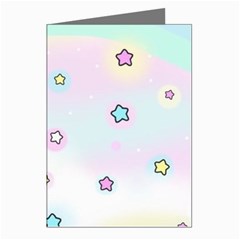 Stars Cute Pastel Pattern Rainbow Greeting Cards (pkg Of 8) by Loisa77