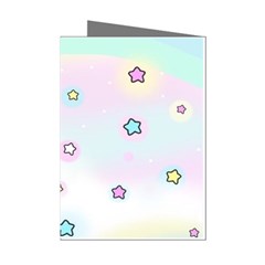 Stars Cute Pastel Pattern Rainbow Mini Greeting Cards (pkg Of 8) by Loisa77