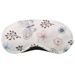 Butterflies Cute Flower Pastel Pattern Sleep Mask by Loisa77