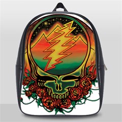 Grateful Steal Your Face Deadhead Hippie Logo Symbol School Bag (large) by Loisa77