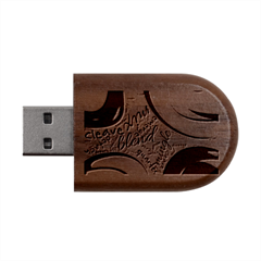 Converge Diverge Mingle Mix Divide Wood Oval Usb Flash Drive by Paksenen