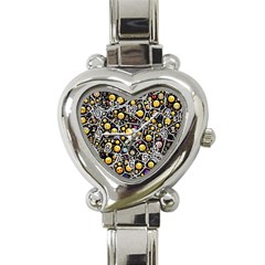 Mental Emojis Emoticons Icons Heart Italian Charm Watch by Paksenen