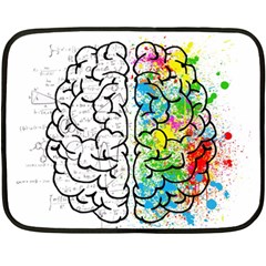 Brain Mind Psychology Idea Drawing Two Sides Fleece Blanket (mini) by Loisa77