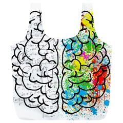 Brain Mind Psychology Idea Drawing Full Print Recycle Bag (xl) by Loisa77