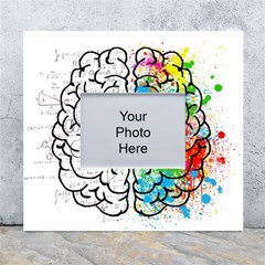 Brain Mind Psychology Idea Drawing White Wall Photo Frame 5  X 7  by Loisa77