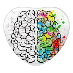 Brain Mind Psychology Idea Drawing Heart Glass Fridge Magnet (4 Pack) by Loisa77