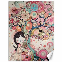 Whimsical Colorful Young Girl Canvas 36  X 48  by Loisa77