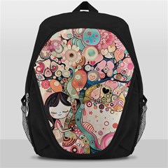 Whimsical Colorful Young Girl Backpack Bag by Loisa77