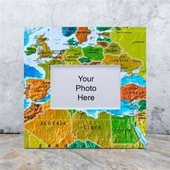 World Map White Box Photo Frame 4  X 6  by Ket1n9