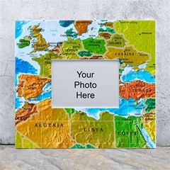 World Map White Wall Photo Frame 5  X 7  by Ket1n9