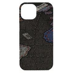 World Map Iphone 15 Black Uv Print Pc Hardshell Case by Ket1n9