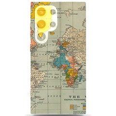 Vintage World Map Samsung Galaxy S24 Ultra 6 9 Inch Black Tpu Uv Case by Ket1n9