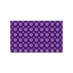 White Pentacle And Purple Pattern Sticker Rectangular (100 Pack) by cheekywitch