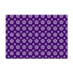 White Pentacle And Purple Pattern Sticker A4 (100 Pack) by cheekywitch