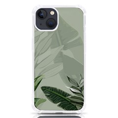 Banana Leaf Plant Pattern Iphone 13 Tpu Uv Print Case by anzea