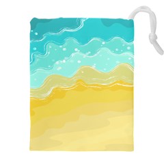 Abstract Background Beach Coast Drawstring Pouch (4xl) by anzea