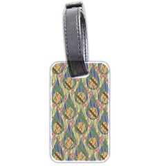 Tribal Background Boho Batik Luggage Tag (two Sides) by anzea