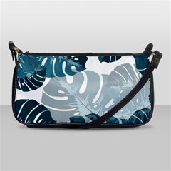 Monstera Leaves Background Shoulder Clutch Bag by anzea