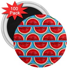 Illustrations Watermelon Texture Pattern 3  Magnets (100 Pack) by anzea