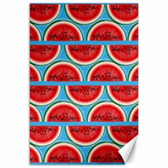 Illustrations Watermelon Texture Pattern Canvas 24  X 36  by anzea