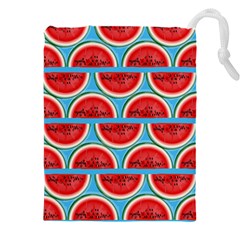 Illustrations Watermelon Texture Pattern Drawstring Pouch (4xl) by anzea