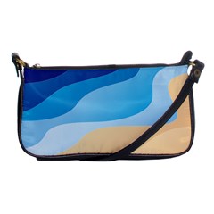 Illustrations Waves Line Rainbow Shoulder Clutch Bag by anzea