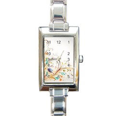 Flower Rectangle Italian Charm Watch by 2607694c