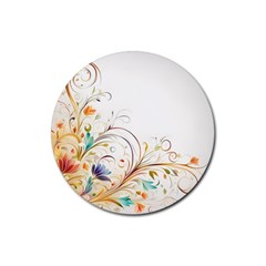 Flower Rubber Coaster (round) by 2607694c