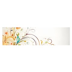 Flower Oblong Satin Scarf (16  X 60 ) by 2607694c