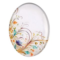 Flower Oval Glass Fridge Magnet (4 Pack) by 2607694c