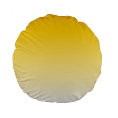 Gradient  Green, Yellow Standard 15  Premium Flano Round Cushions by 2607694c