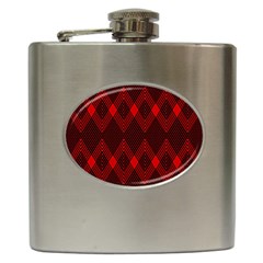 Pattern Red Black, Hip Flask (6 Oz) by 2607694c