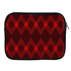 Pattern Red Black, Apple Ipad 2/3/4 Zipper Cases by 2607694c