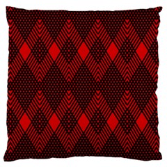 Pattern Red Black, Standard Premium Plush Fleece Cushion Case (one Side) by 2607694c